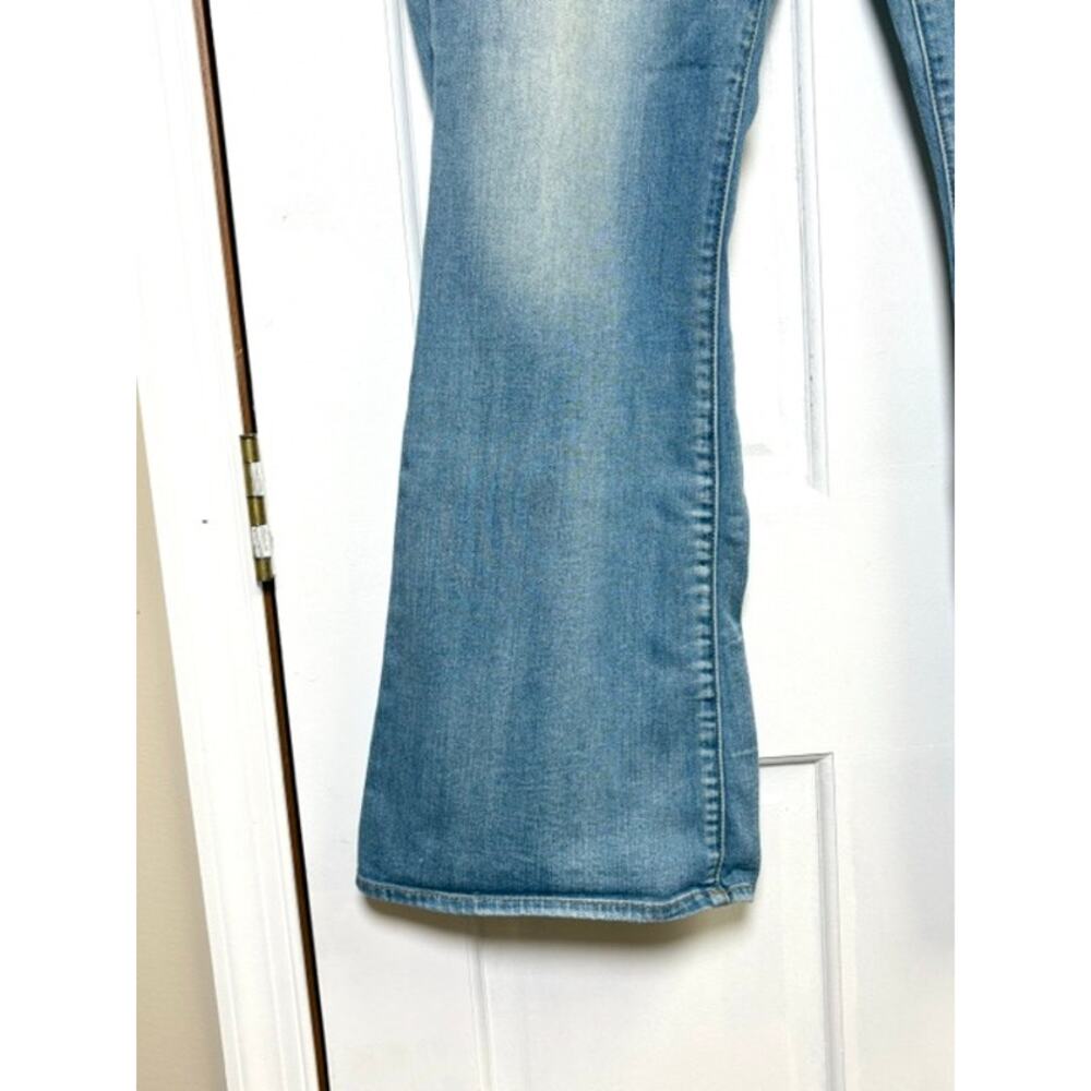 American Eagle Kick Boot Jeans Size 16 Short Blue Light Wash Stretch Denim - Picture 3 of 11